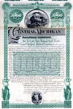 Central Michigan Railroad Co. - $1,000 Bond - Railroad Bonds picture