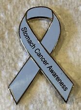 *NEW* Stomach Cancer Awareness ribbon enamel periwinkle badge / brooch. Charity. picture