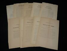 1800'S STATE OF NEW JERSEY SENATE & ASSEMBLY ACTS LOT OF 12 PAGES - J 5949 picture