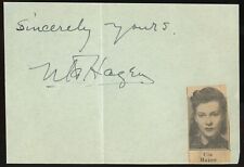 Uta Hagen d2004 signed autograph 4x6 Cut American Actress Theater Practitioner picture