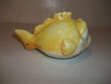 Vintage Unique Puffer Fish Ceramic Figurine Decor Buggy Eyes  floats Nice L@@K picture