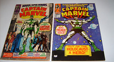 Marvel Super Heroes #12 1st CAPTAIN MARVEL & # 1 OWN TITLE 1967 2 KEY LOT ORIGIN picture