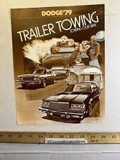 Vintage 1979 Dodge Trailer Towing Towing Our Way Sales Brochure picture