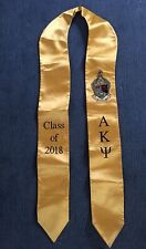Alpha Kappa Psi Classic Gold Colors Graduation Stole Sash Class of 2018 4