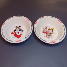 Vintage 1995 Kellogg's 2 Cereal Bowl Set Tony The Tiger And The Snap Elves READ picture