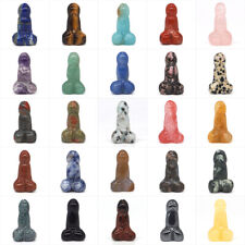 Wholesale Small Penis Gemstone Crystal Quartz Massager Carved Wand Reiki Healing picture