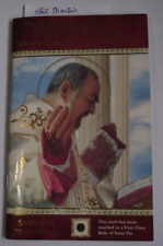Vtg used St Saint Padre Pio prayers for healing health relic prayer book booklet picture