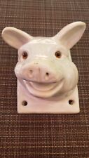 Vintage White Ceramic Pig Head  picture