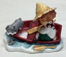 Goebel Redheads Red Heads Lazy Day Figurine BYJ 78 1975 Boat Fishing Dog picture