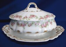 GDA FRANCE LIMOGES SAUCE TUREEN W/ ATTACHED UNDERPLATE picture
