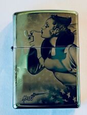 Zippo Windproof Green 4 Sided Image Windy Lighter, With Zippo Car, 95890 NIB picture