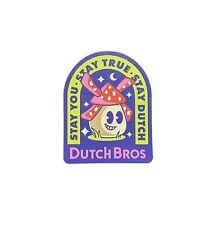 Dutch Bros Coffee Sticker Glitter Mushroom Windmill Pink Green March 2023 picture