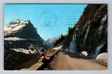 Glacier National Park MT-Montana, Weeping Wall, c1963 Vintage Postcard picture