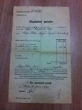 EXTRA RARRE- CROATIA- YUGOSLAVIA- ZAGREB- TAX DEBT- CALL FOR PAYMENT 1930  picture