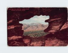 Postcard Pikes Peak from the Siamese Twins Garden of the Gods Colorado USA picture