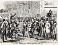 1861 Baltimore Crowd Waiting for Lincoln Engraving Illustrated London News picture