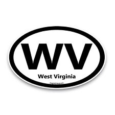WV West Virginia US State Oval Magnet Decal, 4x6 Inches, Automotive Magnet picture