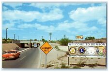 c1960's Benson Overpass Junction Of Highway Benson Arizona AZ, Cars Postcard picture