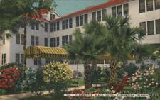 1954 Clearwater Beach Hotel,FL Pinellas County Florida Linen Postcard 3c stamp picture