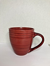 Royal Norfolk Bright Orange Ribbed Coffee Mug Tea Cup Dinnerware picture