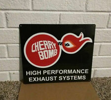 Cherry Bomb Muffler Exhaust System Advertising Repro Metal Sign 10.5x12 50158 picture