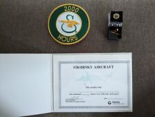 Sikorsky 2000 Hours Patch, Tie Pin and Certificate picture