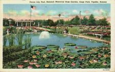 Doran Lily Pond Reinisch Memorial Rose Garden Gage Park Topeka Kansas Postcard picture