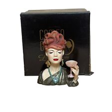 Vintage Cameo Girls Lady Head Vase Clarissa *Toast Of The Town* 1975 LV-032 CIB picture