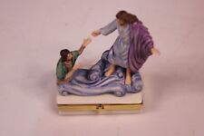 Rare Limoges Miracles of Christ “WALKING ON WATER” Hinged Trinket Box picture