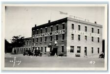 1930 The Kauffman House Hotel Building View Oakley Kansas KS RPPC Photo Postcard picture