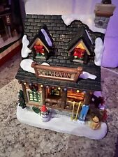 LEMAX 2021 Our Family Christmas Ski Cabin Porcelain Lighted Building NEW picture