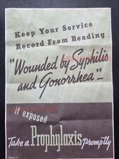 1940 WW2 USA AMERICA WOUNDED BY SYPHILIS AND GONORRHEA EXPOSED PROPAGANDA POSTER picture