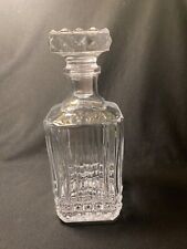 Very Heavy Old Clear Glass Brandy/Liquor Decanter With Stopper possibly Crystal picture