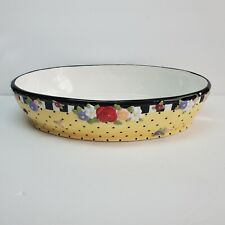 Mary Engelbreit Oval Serving Bowl OH SO BREIT 2000 ME Classic Design Yellow picture