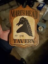 Vintage MARE’S HEAD Tavern Wooden Sign 1960s Made In Japan 6 x 9 picture