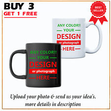 Personalized Coffee Mug Custom Photo Your Text Name Gift 11oz Ceramic Printed picture