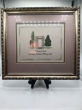 Matted & Framed Cross Stitch Embroidery Vicksburg, MS National Military Park picture