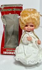 Vintage 60s Christmas COMMODORE Revolving Musical Holiday Girl “Jingle Bells”NOS picture