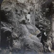 1902 Mighty Earthquake Fissure Guadeloupe West Indies Stereoview Keystone A4 picture