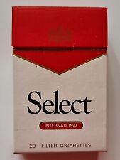 Vintage Authentic United States Select 80's Cigarette Packet Tobacco Empty Box picture