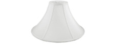 Round Coolie Bell Lampshade in White 25