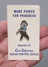 Con Edison More Power For Progress Collectible 1940 Pin Tack Vintage NEW picture