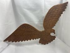 Vintage Wood Carved American Eagle Wall Hanging Plaque 20.5