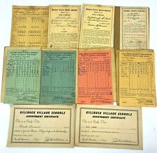 1930's - 40's Killbuck Ohio School Report Cards Certificates Grade Holmes County picture
