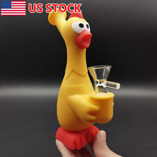7 inch Unbreakable Water Bong Recycler Hookah Screaming Chicken Smoking Bong picture