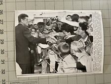 President John F Kennedy Wire Press Photo, JFK, Shaking Hands Of Citizens picture