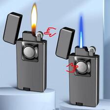 Dual-Mode Metal Lighter - Blue Flame & Open Fire - Butane Cigarette Lighter picture