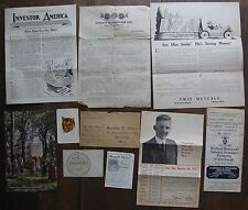 Odd Lot: 1932 Fire Insurance, Salt Rheum Label,1936 Investor America, etc. picture