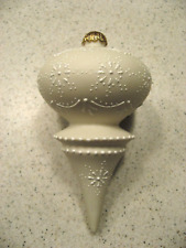 Rhyn-Rivet Ivory Snowflakes Fine Porcelain Christmas Ornament about 5'T picture