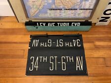 NYC SUBWAY ROLL SIGN MANHATTAN 34TH STREET 6th AVENUE HERALD SQUARE PENN STATION picture